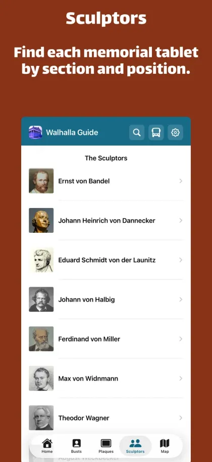 Walhalla Guide sculptor list